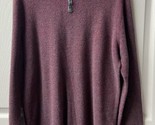 Lucky Brand Henley Long Sleeved Sweater Mens Size Medium Red Waffle Weave - $15.46