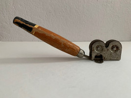 Vintage Ekco Pull-Through Metal Knife Sharpener Wood Handle - £9.51 GBP