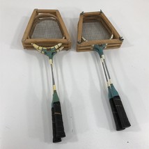 Vintage Hyspede Improved Badminton Rackets With Holders - Lot of 4 - £39.32 GBP