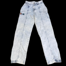 Vintage 80s 90s Lee Navigation Acid Washed High Rise Tapered Jeans 28 x 31 - £68.10 GBP