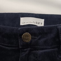 LOFT Corduroy Pants Women's Sz 26 (29×29) Blue Curvy Skinny Leg Pockets Stretch image 3