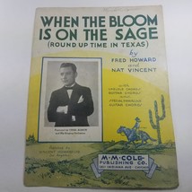 When the Bloom is on the Sage Round Up Time in Texas Chas. Agnew photo 1930 - £7.22 GBP