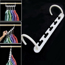 8 Pc Practical Clothes Hanger Rack Wardrobe Closet Wonder Hook Magic Spa... - £15.80 GBP