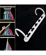 8 Pc Practical Clothes Hanger Rack Wardrobe Closet Wonder Hook Magic Spa... - £15.67 GBP
