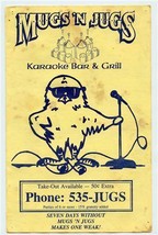 Mugs N Jugs Karaoke Bar &amp; Grill Menu Largo Florida  - £14.24 GBP