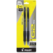 Pilot, G2 Pen Stylus, Fine Point 0.7 mm, Pack of 2, Black Ink, Gray Barrel - £14.00 GBP