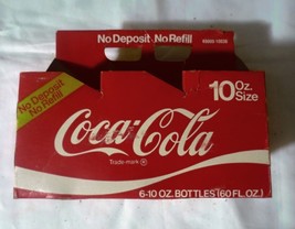Coca-Cola with Curve  6 Pack Carrier Carton 10oz No Deposit No Refill Good - $3.71