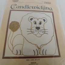 Dritz Candlewicking Pillow Kit 9026 Lion 12&quot;x12&quot; NOS New 1983 Vintage Cr... - £6.15 GBP