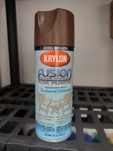 Krylon Fusion for Plastic Aerosol Spray Paint 2525 Coacoa Brown Textured... - $33.84