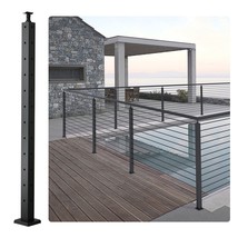 VEVOR Cable Railing Post, 42&quot; x 2&quot; x 2&quot; Steel L-Shaped Hole Corner Railing Post, - $88.31