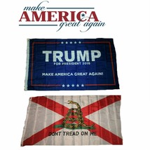 3x5 Trump Make America Great Again Alabama Gadsden Wholesale Flag Set 3&#39;x5&#39; - £13.49 GBP