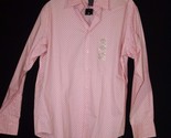 NEW w/Tag J. Ferrar Large Button Shirt Pink Cotton Long Sleeve 16 1/2 - £23.81 GBP