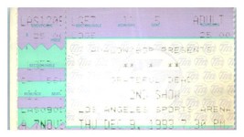 Grateful Dead Concert Ticket Stub December 9 1993 Los Angeles California - £27.24 GBP