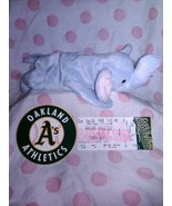 Ty Beanie Baby Babies~SPORTS COMMEMORATIVE PEANUT Elephant~Ticket~Card~O... - $66.28 CAD