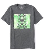 Men&#39;s Psycho Bunny Short Sleeve Logo Graphic Tee Haley Heather Storm T-S... - £19.95 GBP