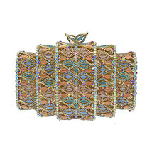 lady gold/black/red/yellow/blue/green/purple Crystal Women Evening Clutch Bags S - £98.95 GBP
