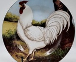 On the Farm by Sakura Salad Plate White Rooster Hen Chicken Facing Left ... - $14.00
