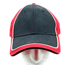 Callaway Golf Red Baseball Hat Adjustable Size Colorblock Red &amp; Black - £7.69 GBP