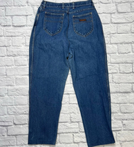 Vintage Wrangler Womens Jeans Mom Straight Size 16/30 High Rise Hemmed Pleated - £35.57 GBP