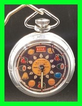 Unique Vintage Trade Stimulator Slot Machine Gambling Device Pocket Watch WORKIN - £233.53 GBP