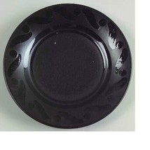 Pfaltzgraff Pinwheel Black Saucer 6&quot; - £3.05 GBP