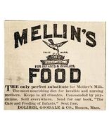 Mellin&#39;s Food Infant Milk 1885 Advertisement Victorian Baby Food ADBN1A17 - $366.69 MXN