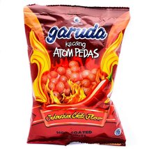 Garuda Food Kacang Atom Pedas - Spicy Coated Peanuts , 3.52 Oz - £13.48 GBP