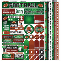Reminisce Variety Cardstock Stickers 12"x12"-Football - $14.92