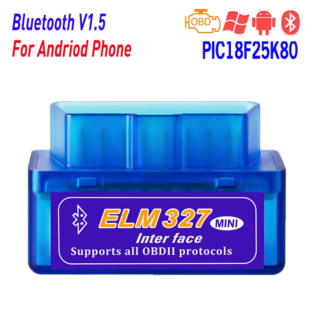 10pcs/Lot ELM327 WiFi/Bluetooth V1.5 PIC18F25K80 Chip OBDII Diagnostic Tool /And - £177.27 GBP