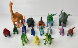Brontosaurus Dinosaur Mixed Lot of 16 Plastic Toys Stegosaurus  Brachiosaurus - £10.98 GBP