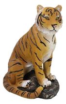Rainforest Jungle Apex Predator Orange Bengal Tiger Sitting On Rock Figu... - €18,14 EUR