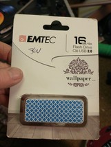 Emtec 16 GB Flash Drive USB 2.0 Wallpaper Blue - $5.94