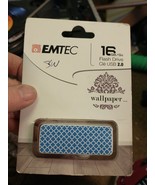 Emtec 16 GB Flash Drive USB 2.0 Wallpaper Blue - £4.66 GBP