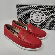 Driver Club USA Kids Boys/Girls Naples 2 Leather Loafers Red Napa Size 11.5 - £20.32 GBP