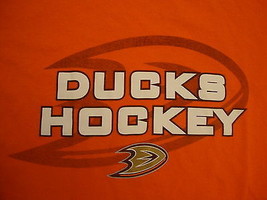 Anaheim Ducks NHL mighty hockey orange honda sponsor T shirt XL - $13.80