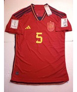 Sergio Busquets Spain 2022 World Cup Match Slim Red Home Soccer Jersey 2... - $80.00