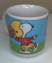 Vintage 1958 Snoopy Peanuts Willits Designs Football Coffee Mug Cup Schulz - £4.69 GBP