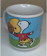 Vintage 1958 Snoopy Peanuts Willits Designs Football Coffee Mug Cup Schulz - €5,24 EUR