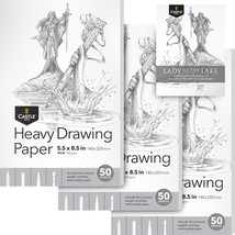 Heavy Drawing Sketchpad Paper 5 x 8in 3 Pack 50 Sheets Each 160gsm 98lb ... - £44.77 GBP