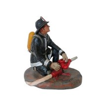 Michael Garman Nozzleman Firefighter Statue Fireman Hero Handpainted Fir... - $1,826.53 MXN