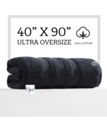 Extra Large Bath Towel - Oversized Ultra Bath Sheet - 100% Cotton - BLACK COLOR - $39.99