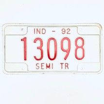 1992 United States Indiana Base Semi Trailer License Plate 13098 - $11.87