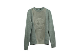 Alexander Mcqueen Skull Logo Sweater In Cotton Men Grey L - $274.55