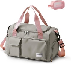 Small Gym Bag for Women Waterproof Duffle Bag Carry On Weekender Bag with Shoe C - £38.72 GBP