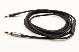 Nylon Audio Cable with Mic For Sennheiser HD 4.30i HD 4.30G 4.40BT 4.50BTNC - £15.91 GBP