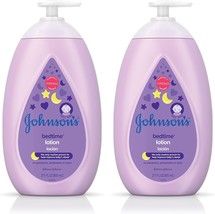 Johnson&#39;s Calming Bedtime Baby Lotion, Hypoallergenic and Paraben Free, Twin-Pac - £49.51 GBP