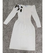 Vtg 90s Talk Of The Walk Modern Filipiniana Beaded Knit Dress Sz 10 USA ... - $116.62 CAD