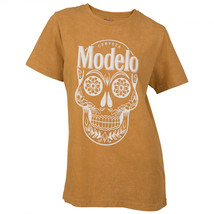 Modelo Especial Sugar Skull Logo Mineral Wash Women&#39;s T-Shirt Orange - £31.96 GBP+