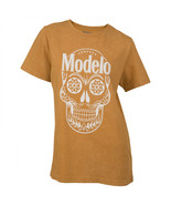 Modelo Especial Sugar Skull Logo Mineral Wash Women&#39;s T-Shirt Orange - £31.49 GBP+