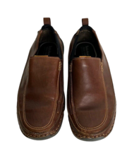 Timberland Men 9.5 Leather Slip On Smart Comfort System Brown Slide Loafer 82013 - £22.13 GBP